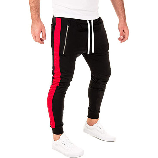 Herren Sportliche Jogginghose mit seitlichen Reißverschlusstaschen und elastischem Bund EB