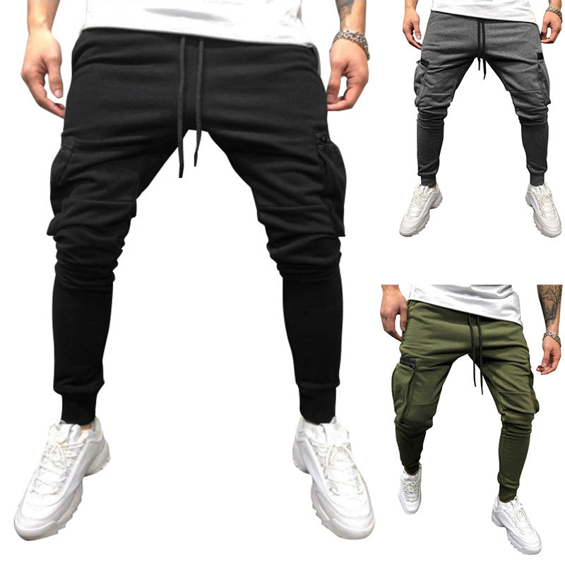 Herren modische Cargohose mit elastischem Bund und praktischen Taschen EB