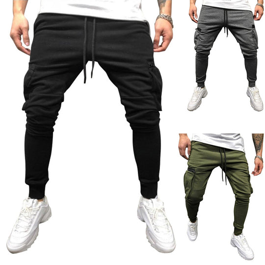 Herren modische Cargohose mit elastischem Bund und praktischen Taschen EB
