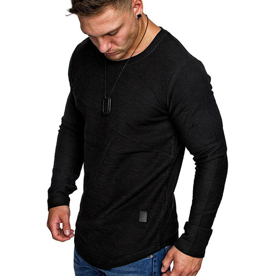 Herren Langarmshirt mit modernem Strukturdesign und komfortabler Passform EB