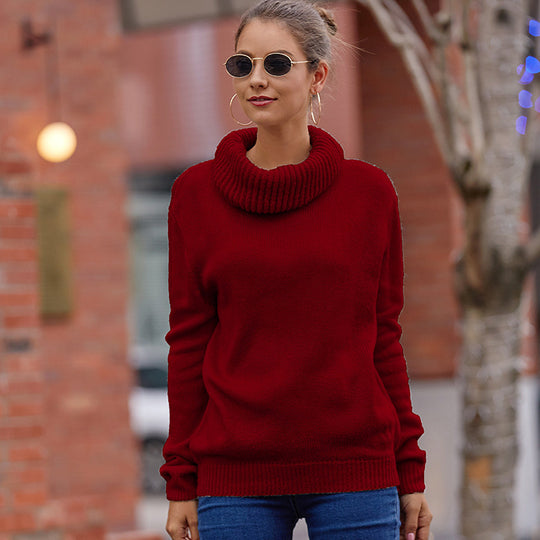 Damen Kuscheliger Rollkragenpullover aus weichem Strick EB