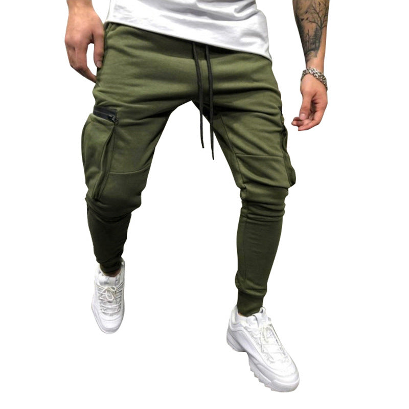 Herren modische Cargohose mit elastischem Bund und praktischen Taschen EB