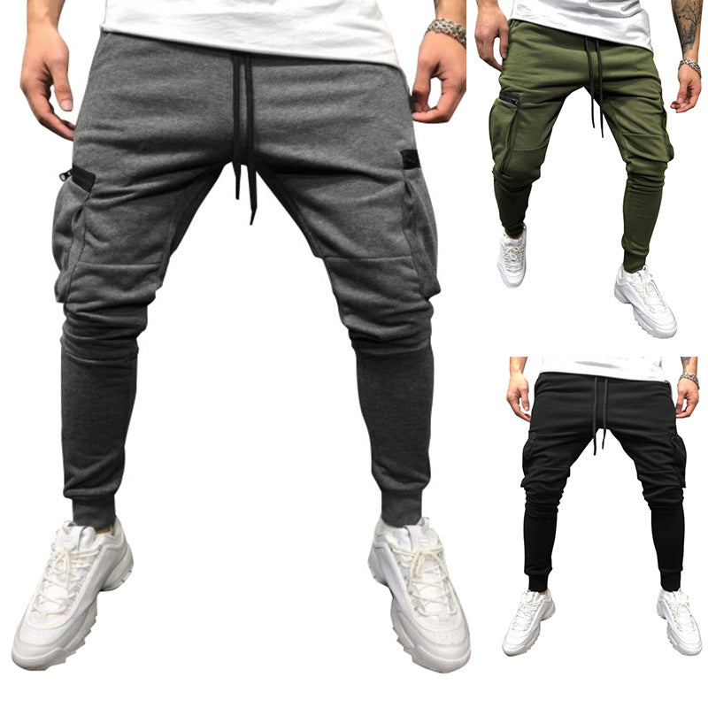 Herren modische Cargohose mit elastischem Bund und praktischen Taschen EB