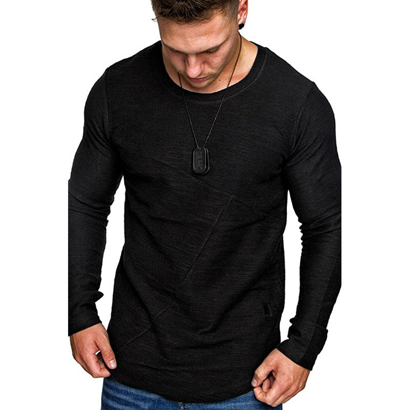 Herren Langarmshirt mit modernem Strukturdesign und komfortabler Passform EB
