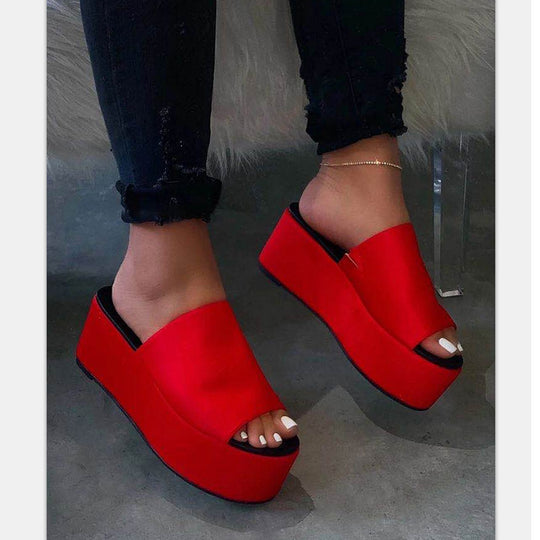Damen nan Plateau-Mule mit Leopardenprint, offener Zehenpartie und gepolstertem Komfortfußbett EB