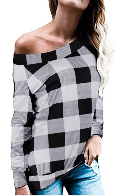 Damen Oversized Pullover mit animalischem Muster und offener Schulter EB