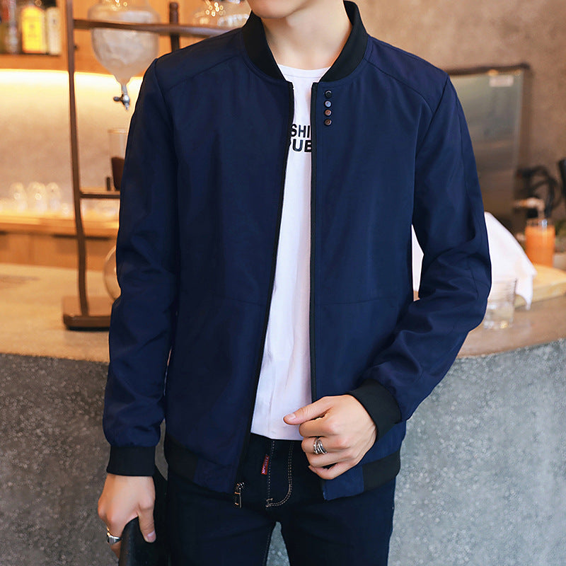 Herren Freizeitjacke mit Druckknopfverschluss und seitlichen Eingrifftaschen EB