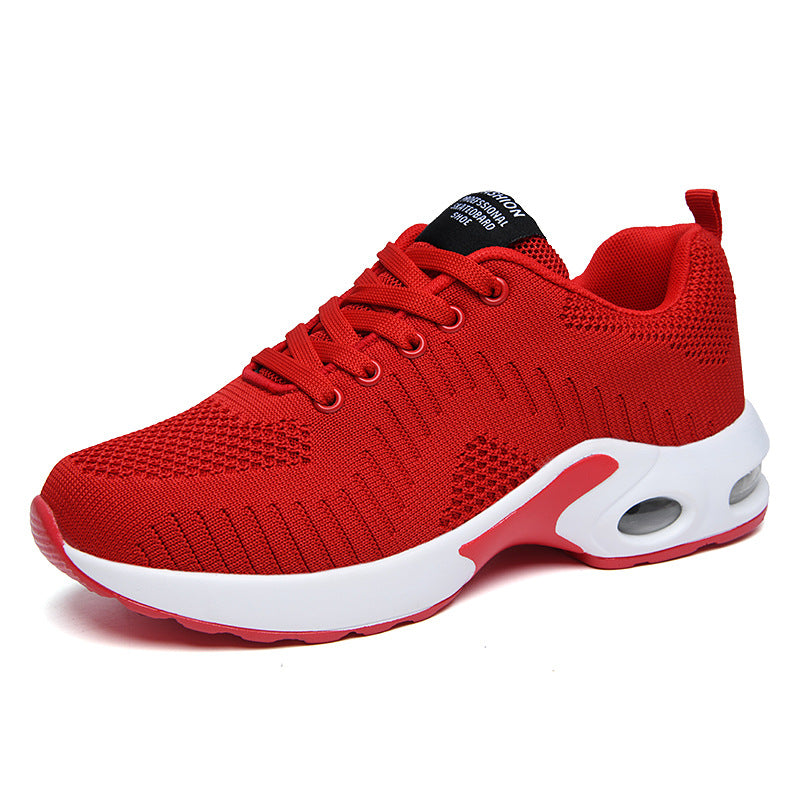 Damen nan leichte Strick-Fitnesssneaker mit sichtbarer Luftkammer-Dämpfung und viskoelastischer Innensohle EB