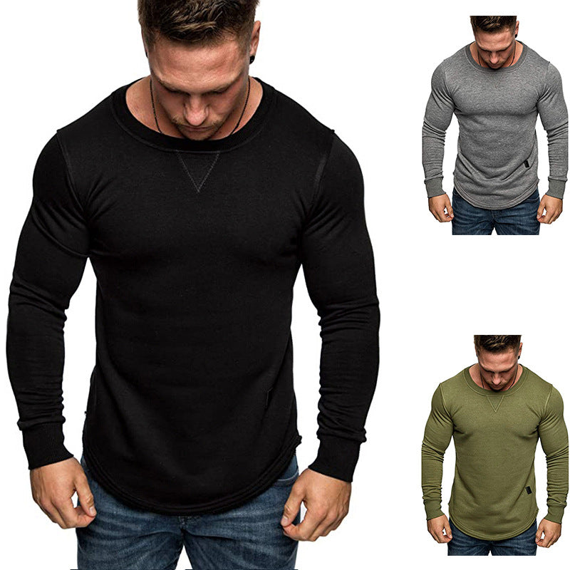 Herren Langarm-T-Shirt mit strukturiertem Design und sportlichem Schnitt EB