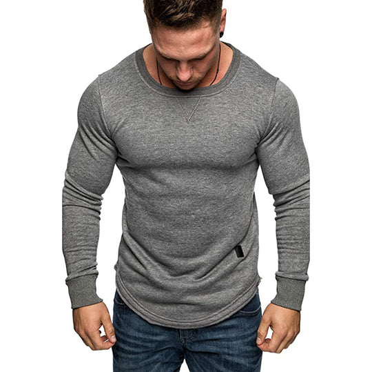 Herren Langarm-T-Shirt mit strukturiertem Design und sportlichem Schnitt EB