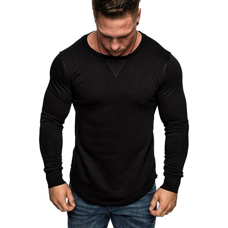 Herren Langarm-T-Shirt mit strukturiertem Design und sportlichem Schnitt EB