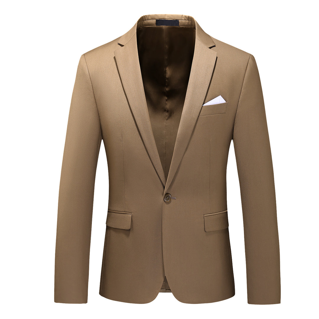 Herren nan elegantes Businesssakko Slim Fit mit schmaler Silhouette und modernem Reverskragen EB