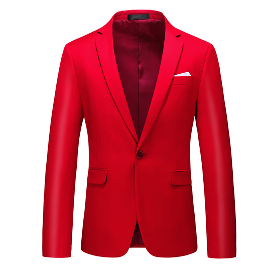 Herren nan elegantes Businesssakko Slim Fit mit schmaler Silhouette und modernem Reverskragen EB