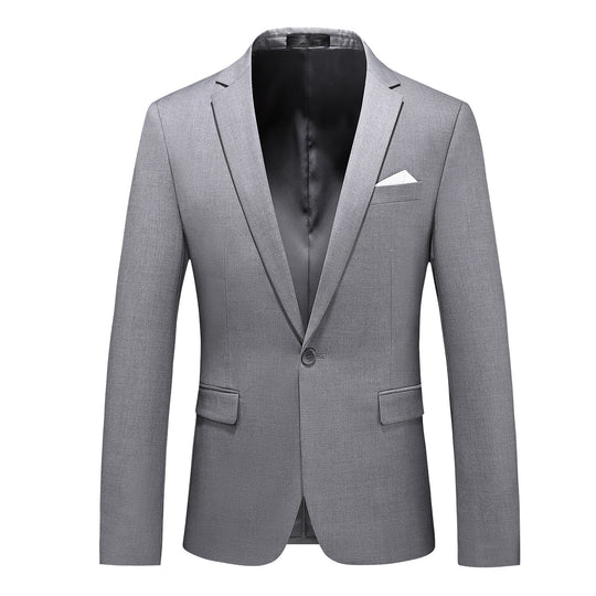 Herren nan elegantes Businesssakko Slim Fit mit schmaler Silhouette und modernem Reverskragen EB