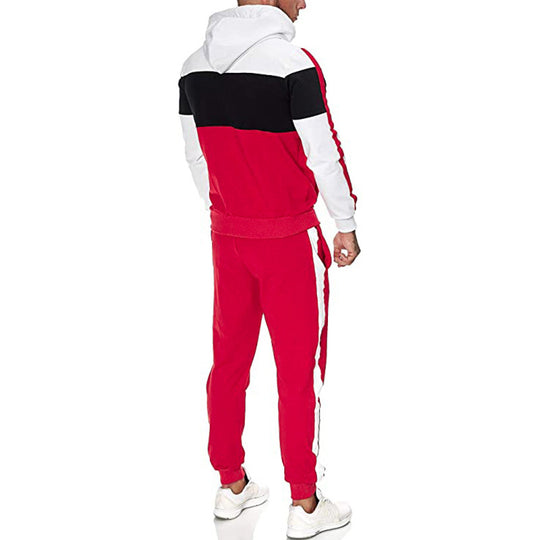 Herren Sportanzug mit Kapuze und modernem Farbblockdesign EB