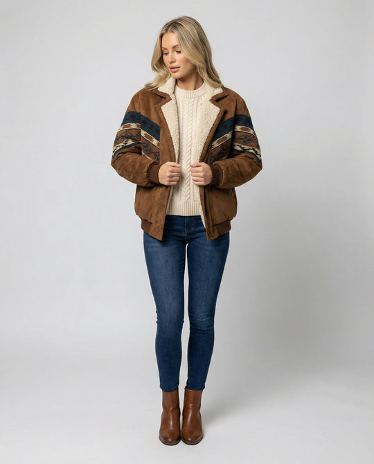EB | Warmer Retro-Plüsch Wintermantel