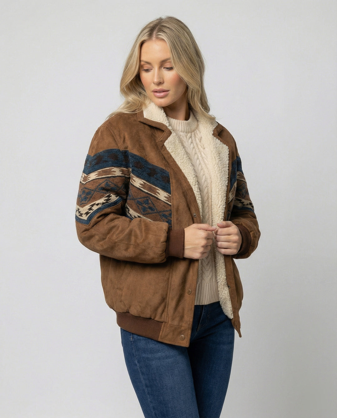EB | Warmer Retro-Plüsch Wintermantel