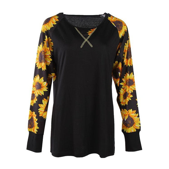 Damen Langarmshirt mit floralem Design und bequemer Passform EB