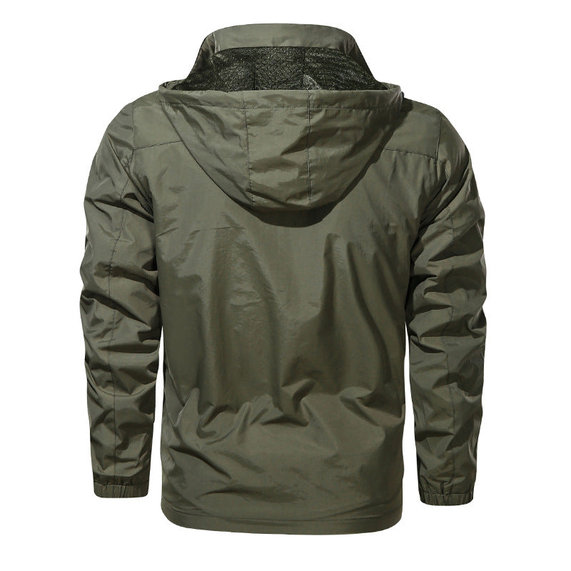Herren Atmungsaktive Trekking-Softshelljacke mit wasserabweisender Oberfläche und Brustzip EB