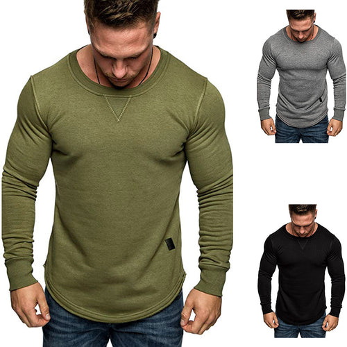 Herren Langarm-T-Shirt mit strukturiertem Design und sportlichem Schnitt EB