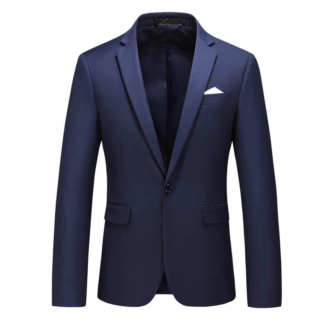 Herren nan elegantes Businesssakko Slim Fit mit schmaler Silhouette und modernem Reverskragen EB