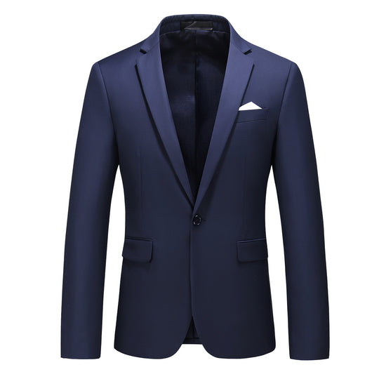 Herren nan elegantes Businesssakko Slim Fit mit schmaler Silhouette und modernem Reverskragen EB