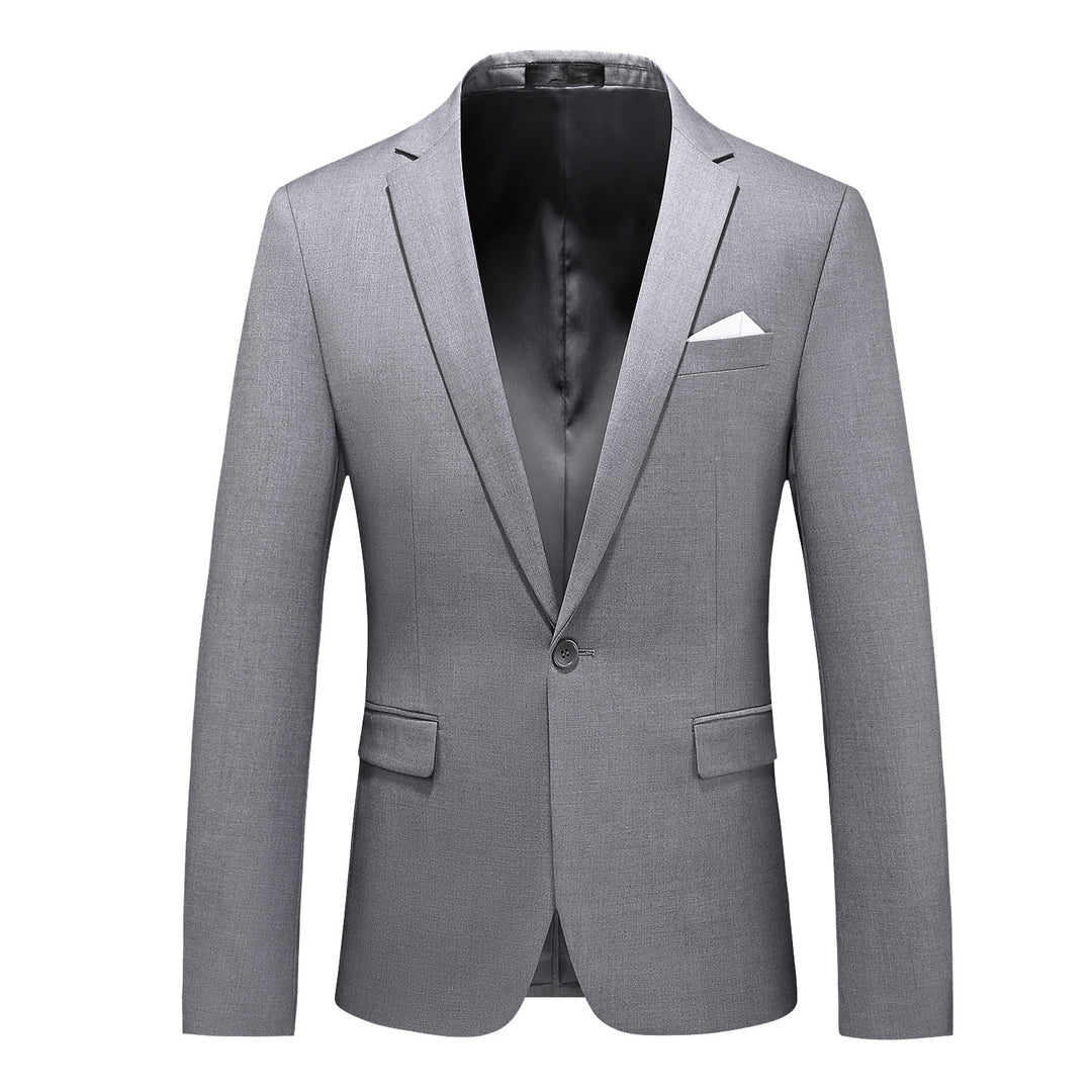 Herren nan elegantes Businesssakko Slim Fit mit schmaler Silhouette und modernem Reverskragen EB