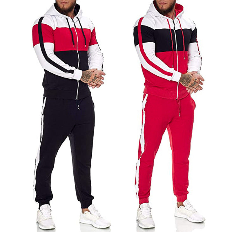 Herren Athletic Farbblockierter Trainingsanzug Set EB
