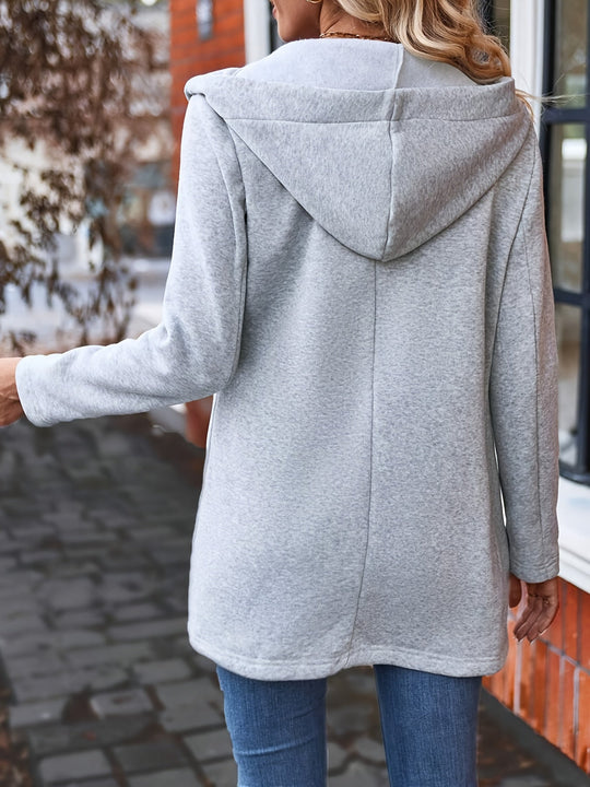 EB | Reißverschlussjacke mit Kapuze Polyester/baumwolle Lässig und Komfortabel