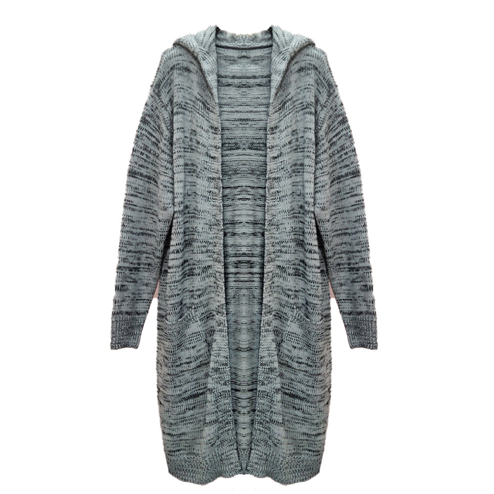 Damen Strickjacke mit Kapuze und bequemen Taschen EB