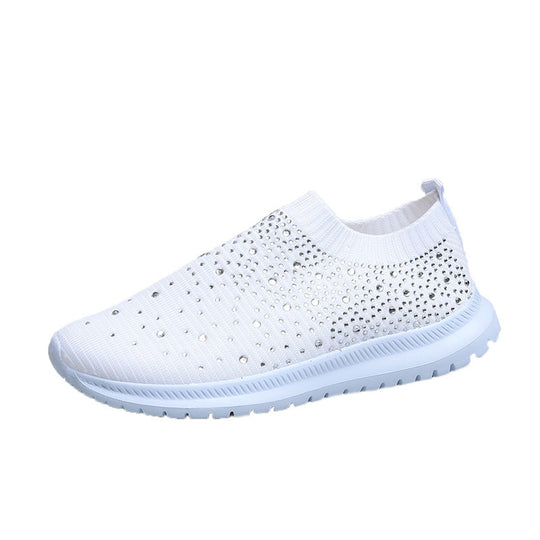 Damen Sneaker mit funkelnden Strassdetails EB