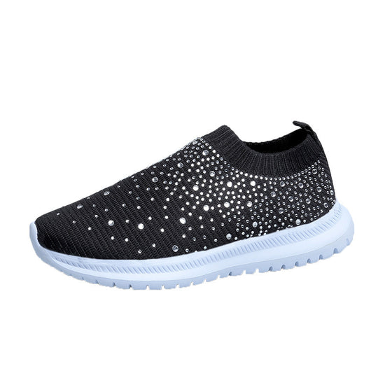 Damen Sneaker mit funkelnden Strassdetails EB