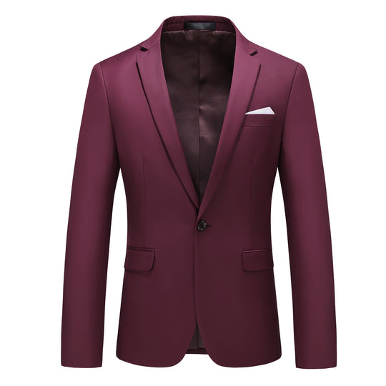 Herren nan elegantes Businesssakko Slim Fit mit schmaler Silhouette und modernem Reverskragen EB