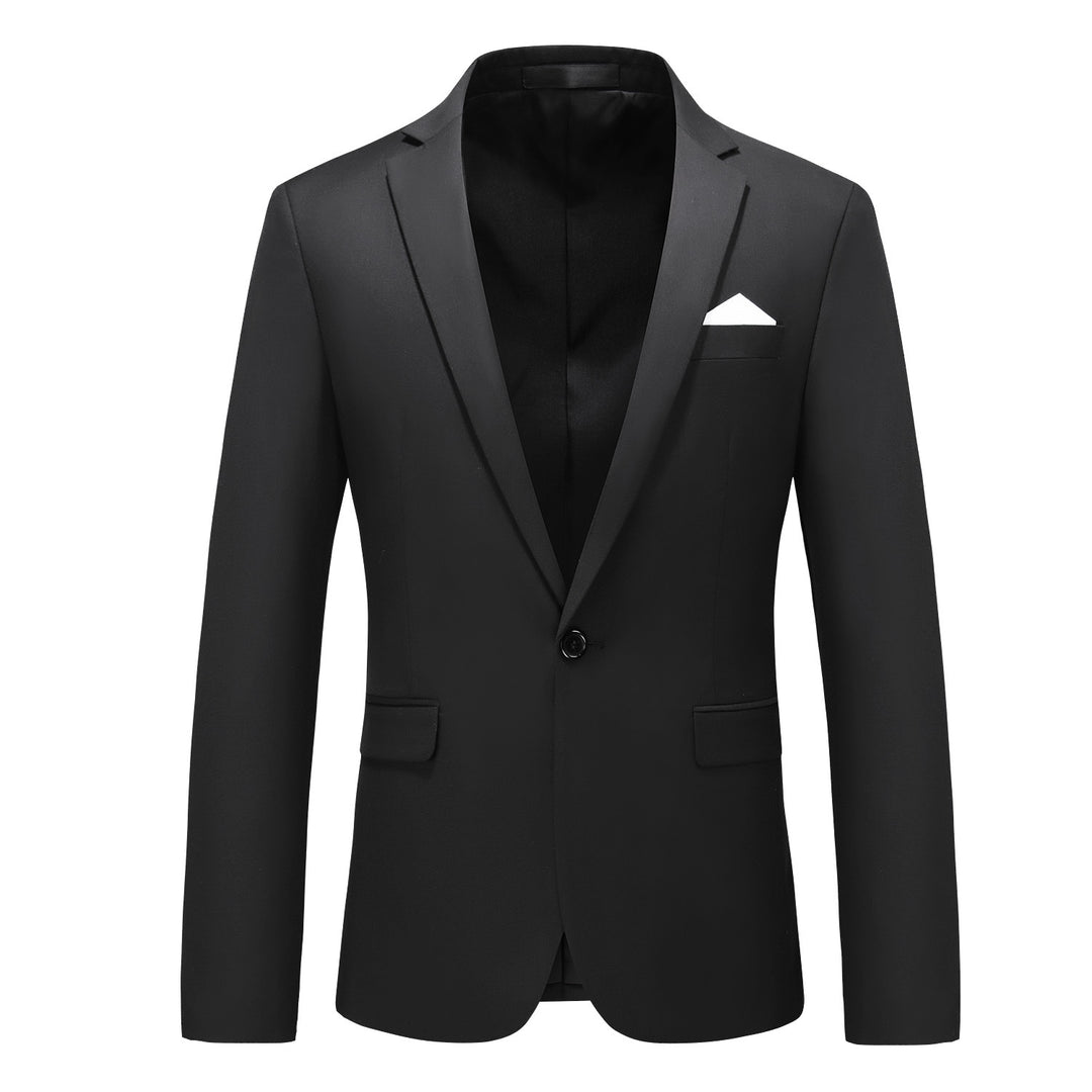 Herren nan elegantes Businesssakko Slim Fit mit schmaler Silhouette und modernem Reverskragen EB