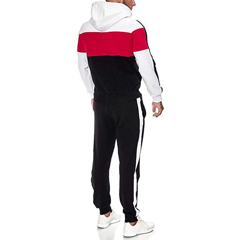 Herren Athletic Farbblockierter Trainingsanzug Set EB
