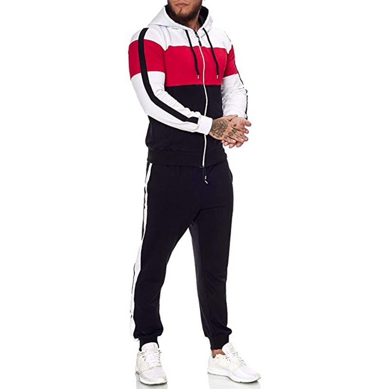 Herren Athletic Farbblockierter Trainingsanzug Set EB