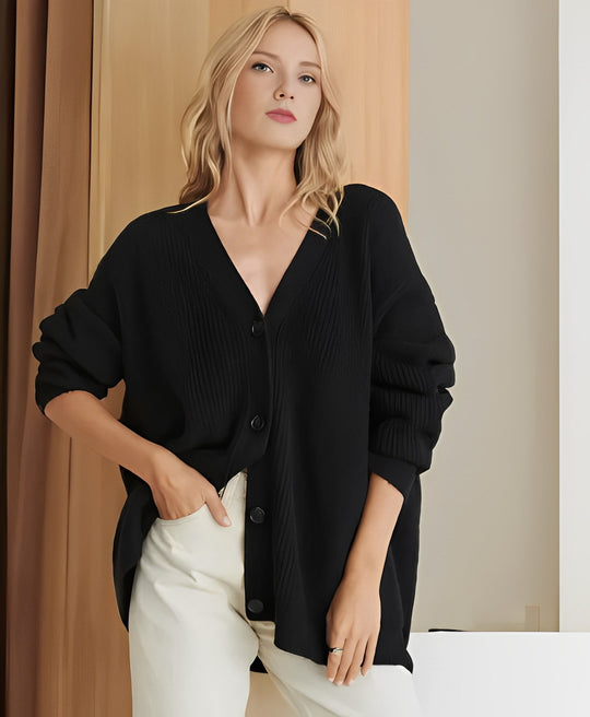 EB | Lässiger Oversize Strickcardigan aus Kaschmir für Damen