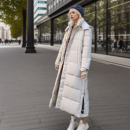 EB | Warme Gefütterte Damen Pufferjacke mit Kapuze