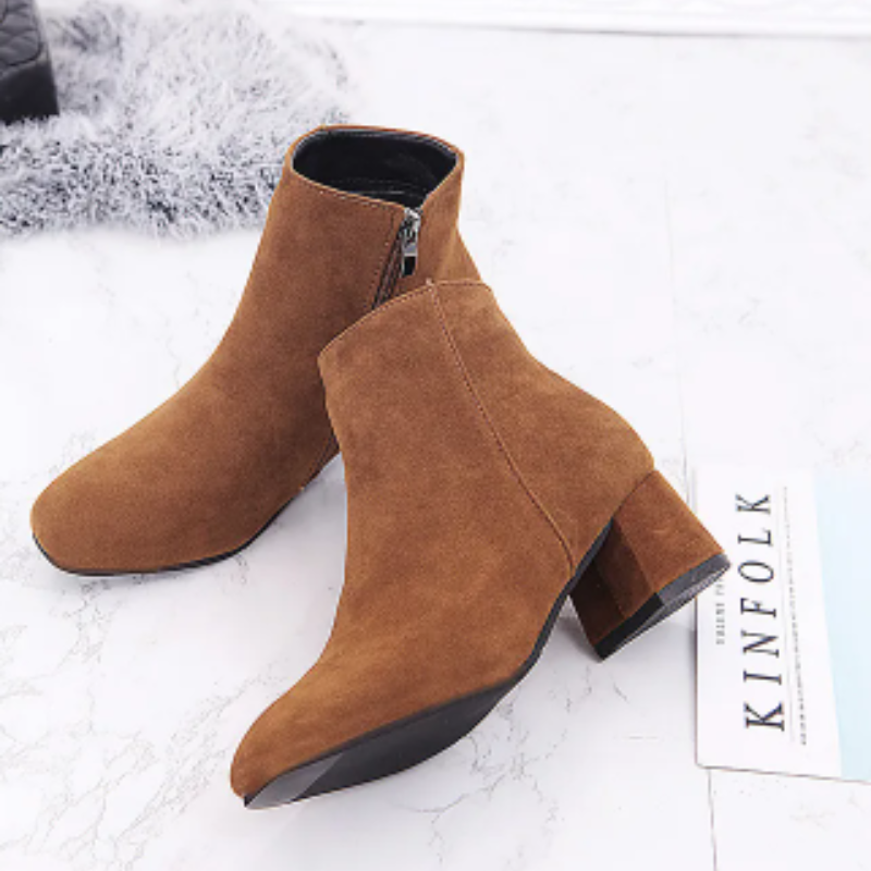 EB | Moderne Wild Ankle Boots mit Bequemem Absatz Damen Ankle Boots