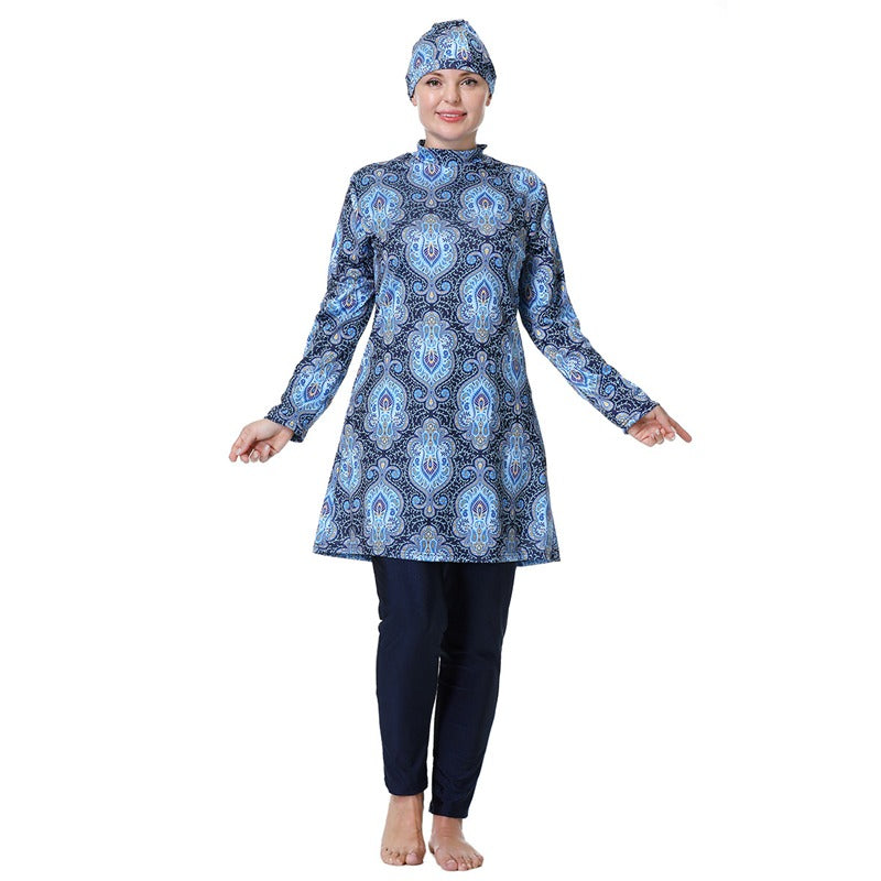 EB | 3Xl 8Xl Gedruckte Halal Arabische Frauen Badebekleidung Badeanzug Burkinis