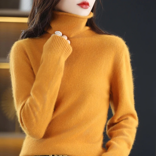 EB | Pullover Damen Weicher Rollkragenpullover, Warm & Luxuriöses Design