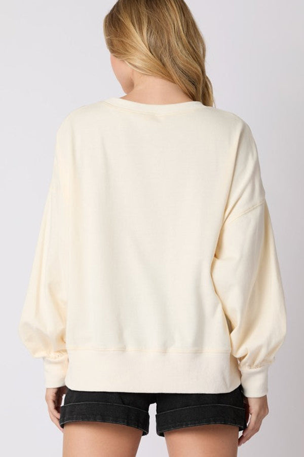EB | Weihnachts Lebkuchenmann Paillette Lässig Langarm Sweatshirt