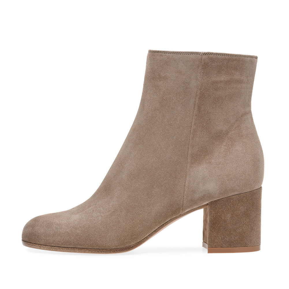 EB | Damen Chunky Heel Rund-Toe Mittel-Hügel Stiefel