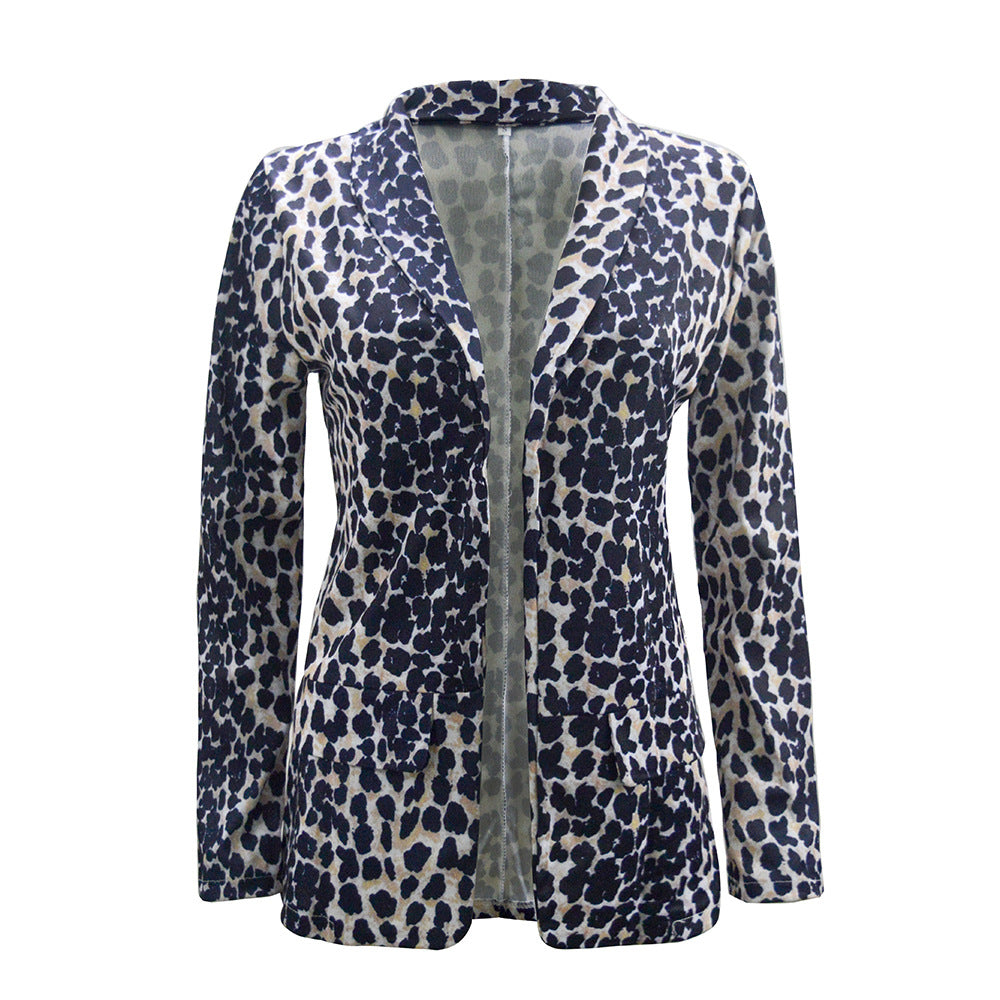 Damen Blazer mit stilvollem Schlangenmuster und elegantem Schnitt EB