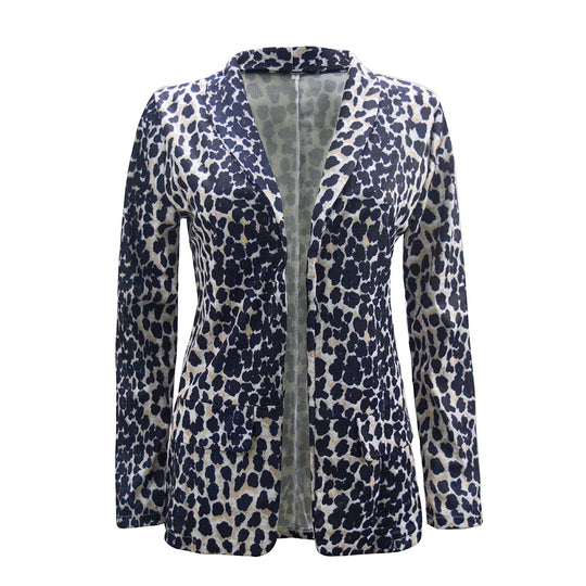 Damen Blazer mit stilvollem Schlangenmuster und elegantem Schnitt EB