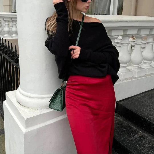 EB | Asymmetrisch drapierter Pullover