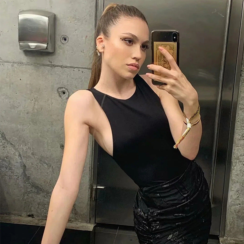 Damen Körpernahes Trägertop mit elegantem Rundhalsausschnitt und weichem Material EB