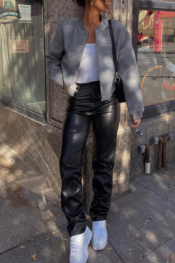 EB | Baseball-Shirt lockere lässige Cardigan-Jacke