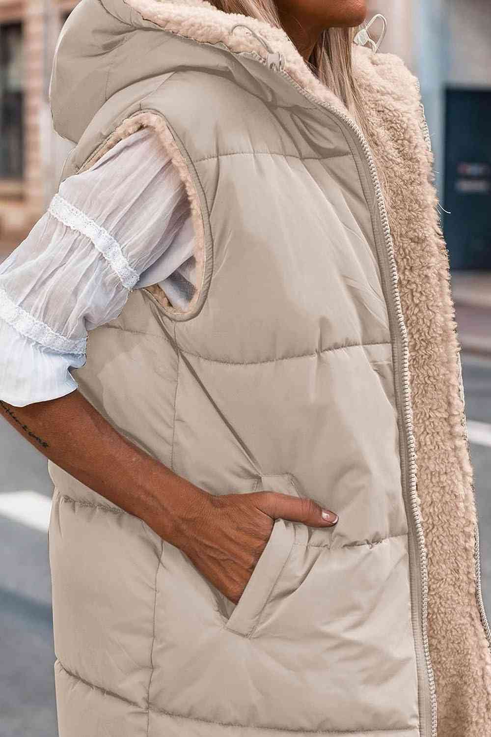 EB | Zip-Up Longline Kapuzenweste