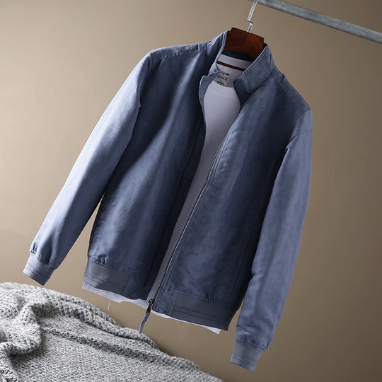 Herren casual lässige Outdoorjacke mit weichem Obermaterial und praktischen Taschen Hedi-Mode